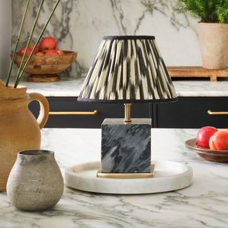 Doorstop Rechargeable Table Lamp in Black Marble