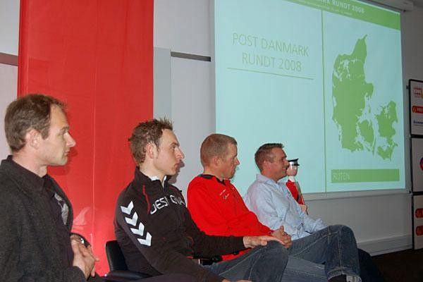 Special guests look on as the 2008 Tour of Denmark's course is announced.