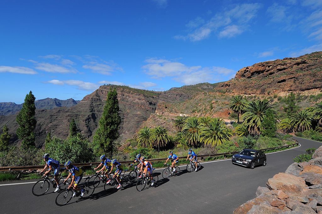 A team training in the Canary Islands in 2012