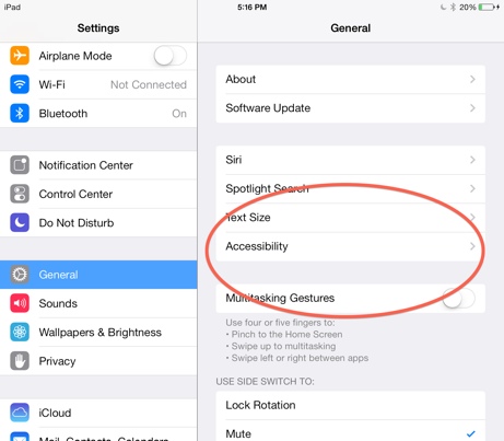 select accessibility