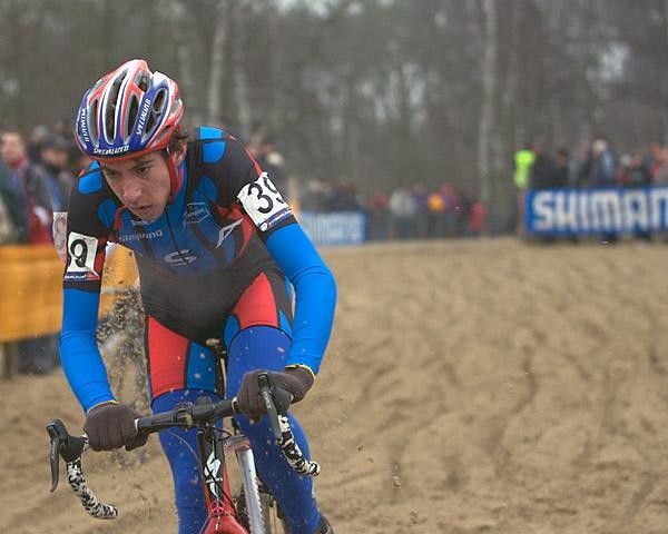 Chance Noble wearing team USA colors at the Hofstaade World Cup