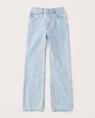 Lässige Jeans mit hoher Taille im Stil der 90er Jahre