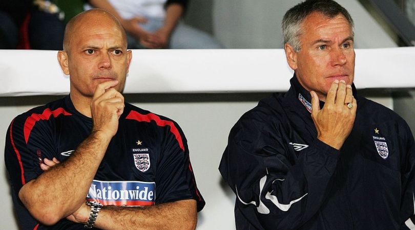 Peter Taylor and Ray Wilkins at England