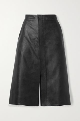 Lauren Vegetarian Leather Midi Skirt