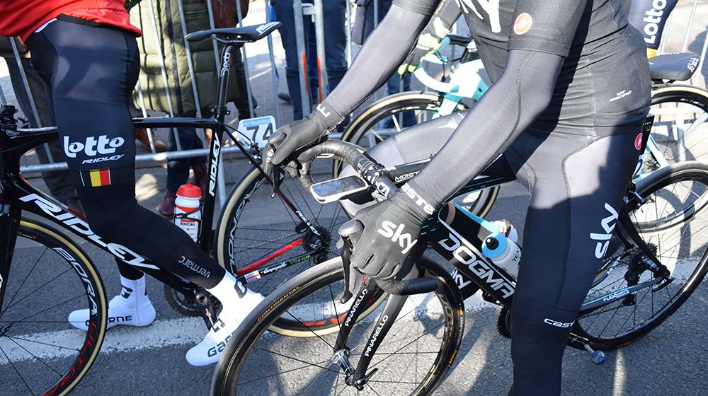 Team Sky had Castelli's full line up of cold weather gear to choose from