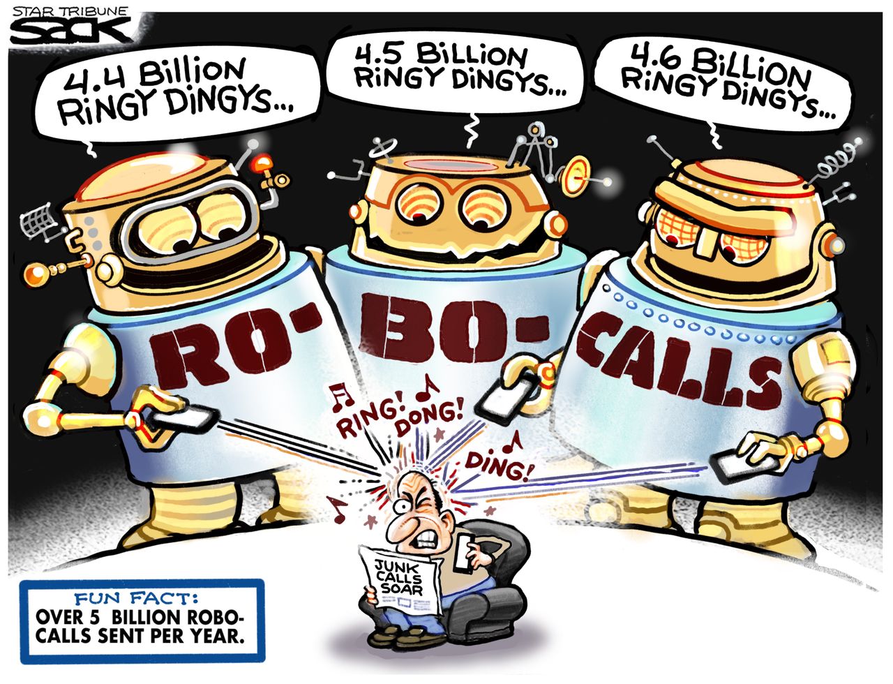 Editorial cartoon U.S. robo-calls&amp;amp;nbsp;