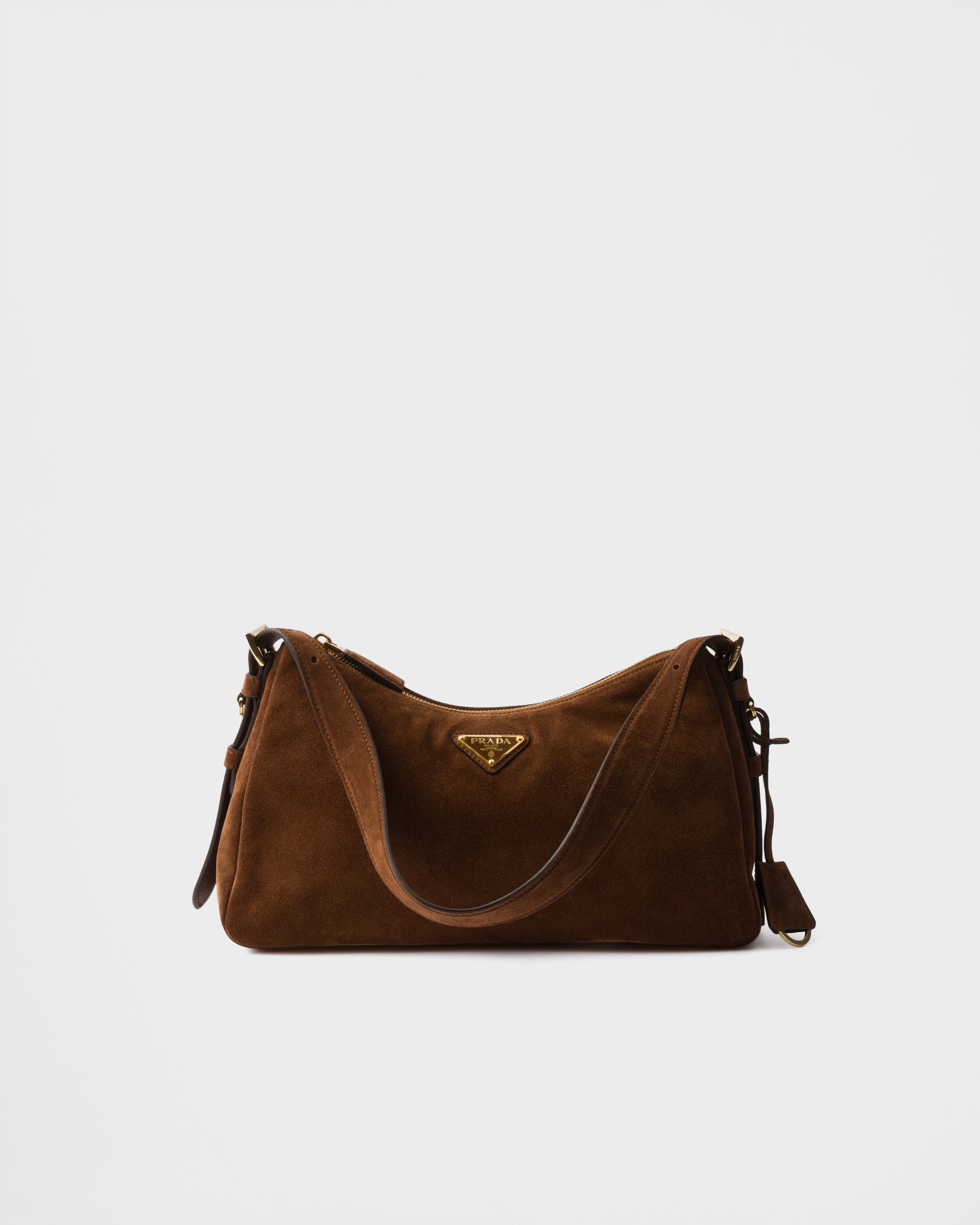 Prada Aimée Medium Suede Shoulder Bag