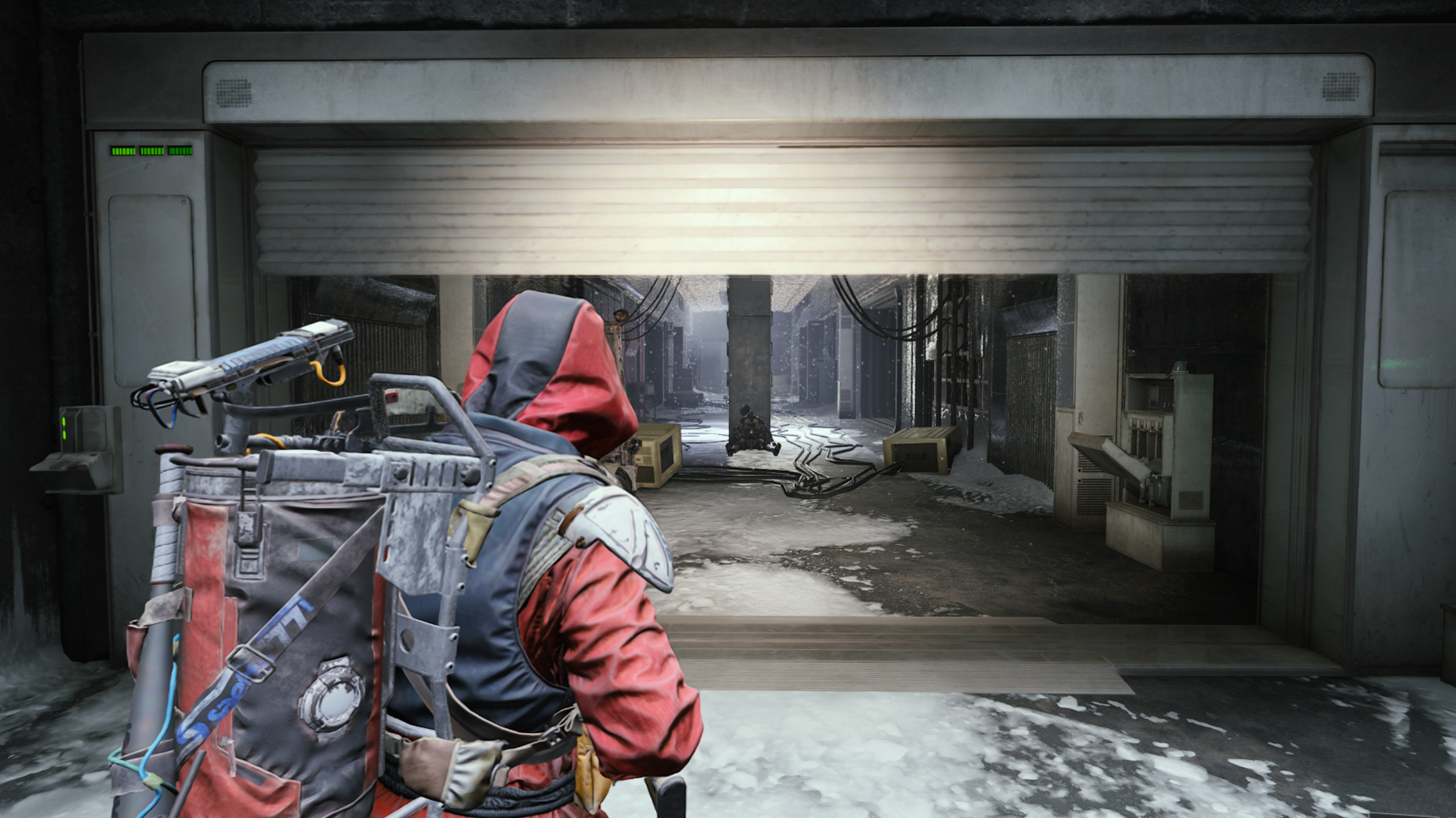 Arc Raiders Last Entry: A player looking at Seed Vault as the large door opens.