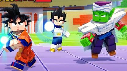 Minecraft Dragon Ball Z DLC Goku, Vegeta, and Piccolo