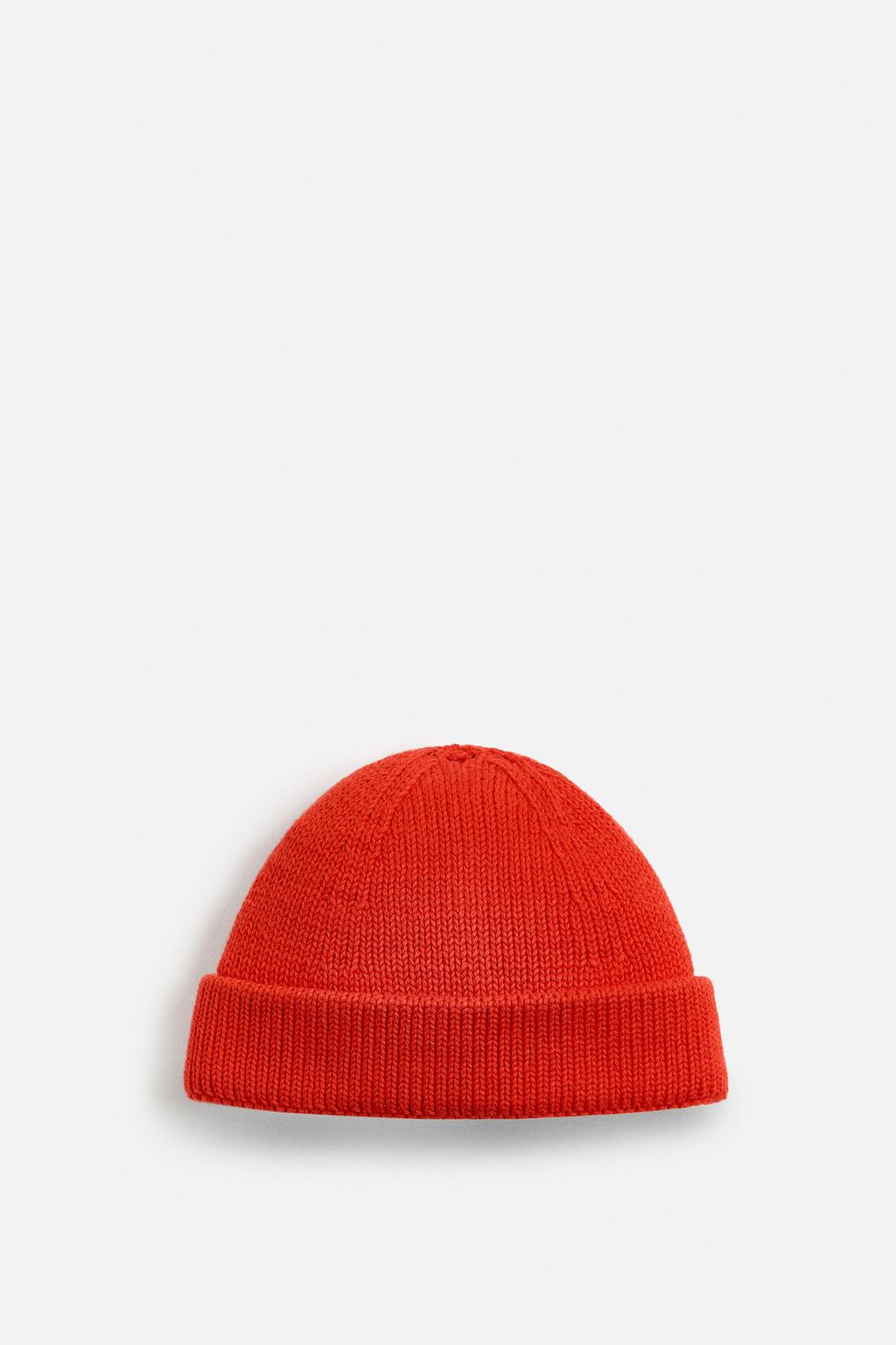 Red beanie from Zara 