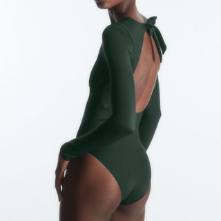 Cos Open-Back Long-Sleeved Swimsuit