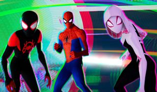 Spider-Man: Into The Spider-Verse Miles, Peter, and Gwen suited up