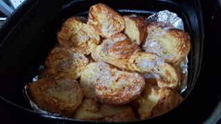 Homemade french toast in an air fryer