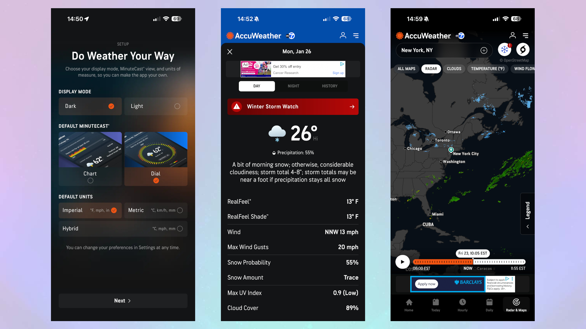 Accuweather app