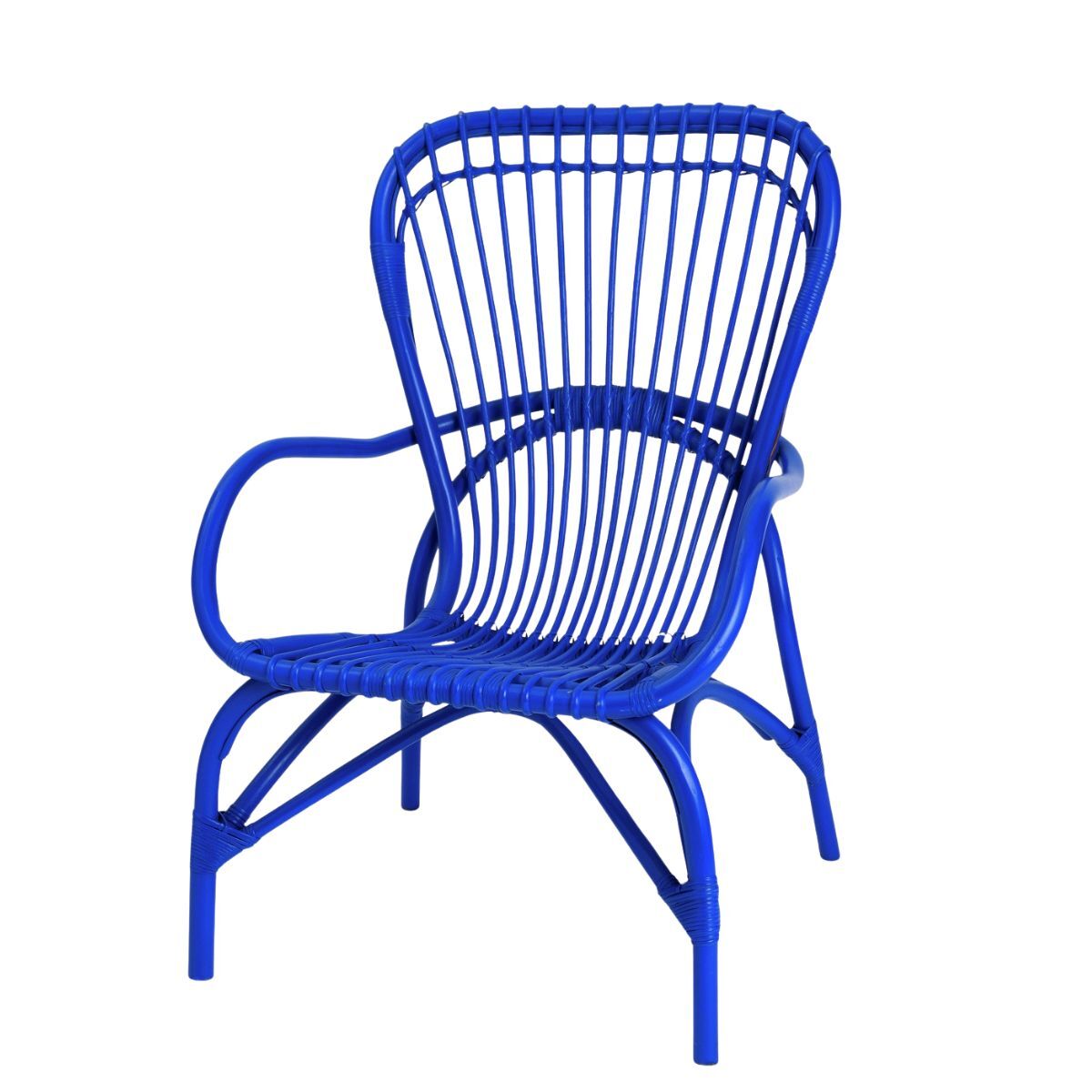blue cane chair