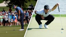 5 Putting Tips From The Best Putter On The PGA Tour: Denny McCarthy reading and hitting a putt on the putting green