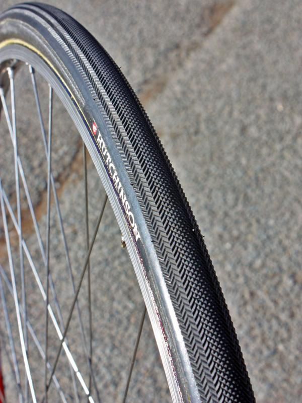 Muddy conditions will see the team on these special Hutchinson tubulars with their far more aggressive - albeit slower-rolling - tread pattern.
