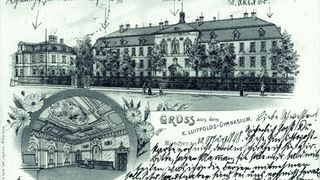 A postcard showing Einstein's school, Luitpold Gymnasium