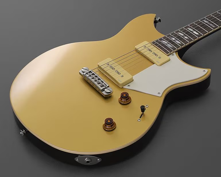 Yamaha's new RS02CB guitar, pictured up-close