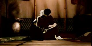 Zuko and Iroh hugging in Avatar: The Last Airbender.