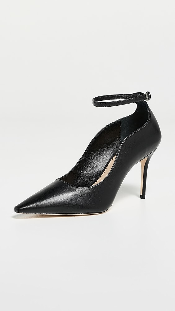 Cinq &amp;agrave; Sept Riley Soft Curve Pointed Toe Ankle Strap Heels