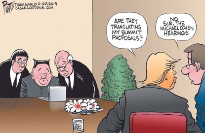 Political&nbsp;Cartoon&nbsp;U.S. Trump North Korean Dictator Kim Jong Un Summit Nuclear Michael Cohen