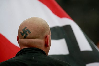 A neo-Nazi in Skokie, Illinois
