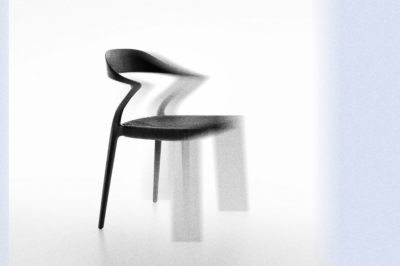 This zig-zagging chair by Rimadesio combines the company's high precision manufacturing with an expressive design language