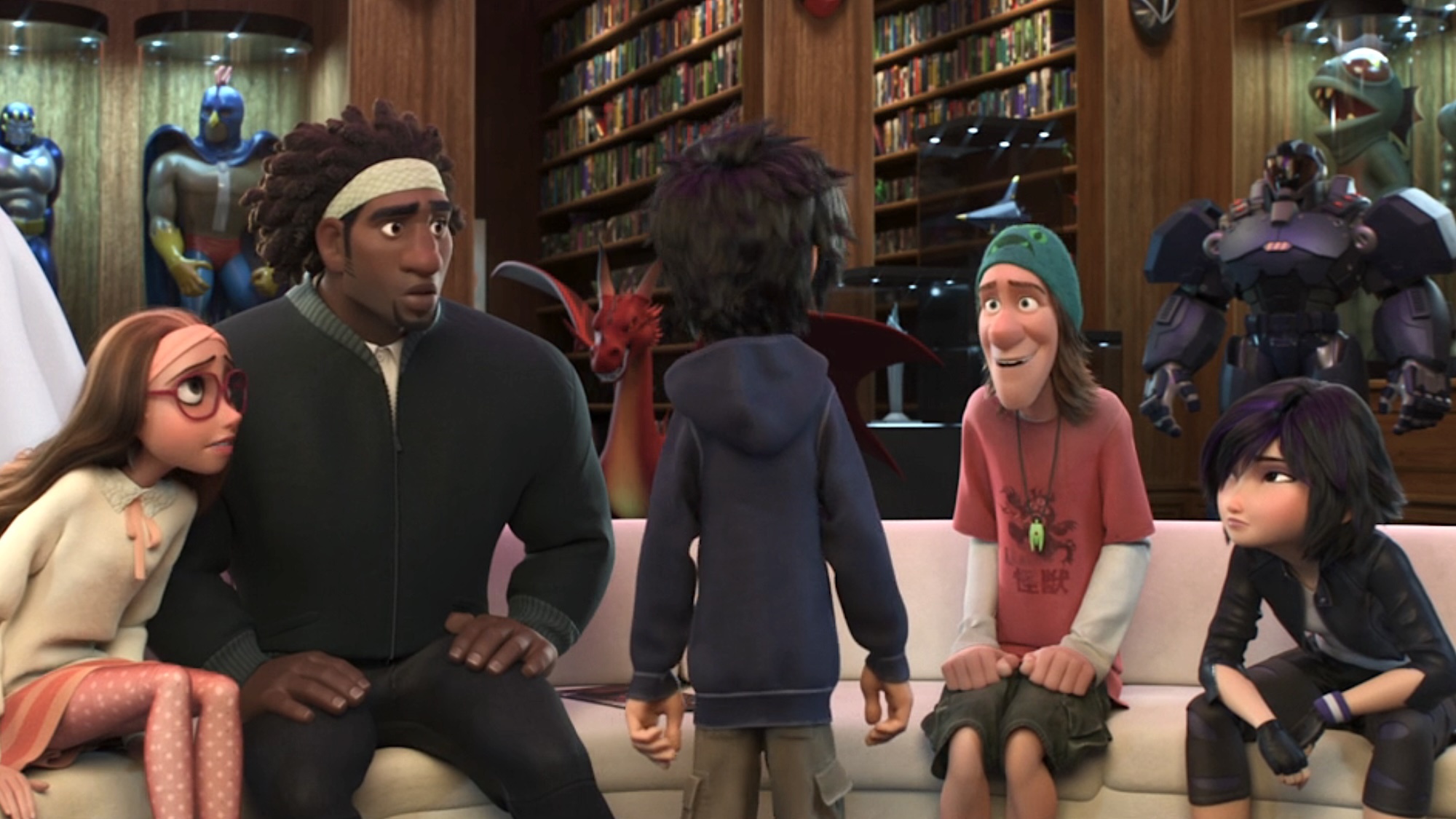 The crew all meeting in Big Hero Six