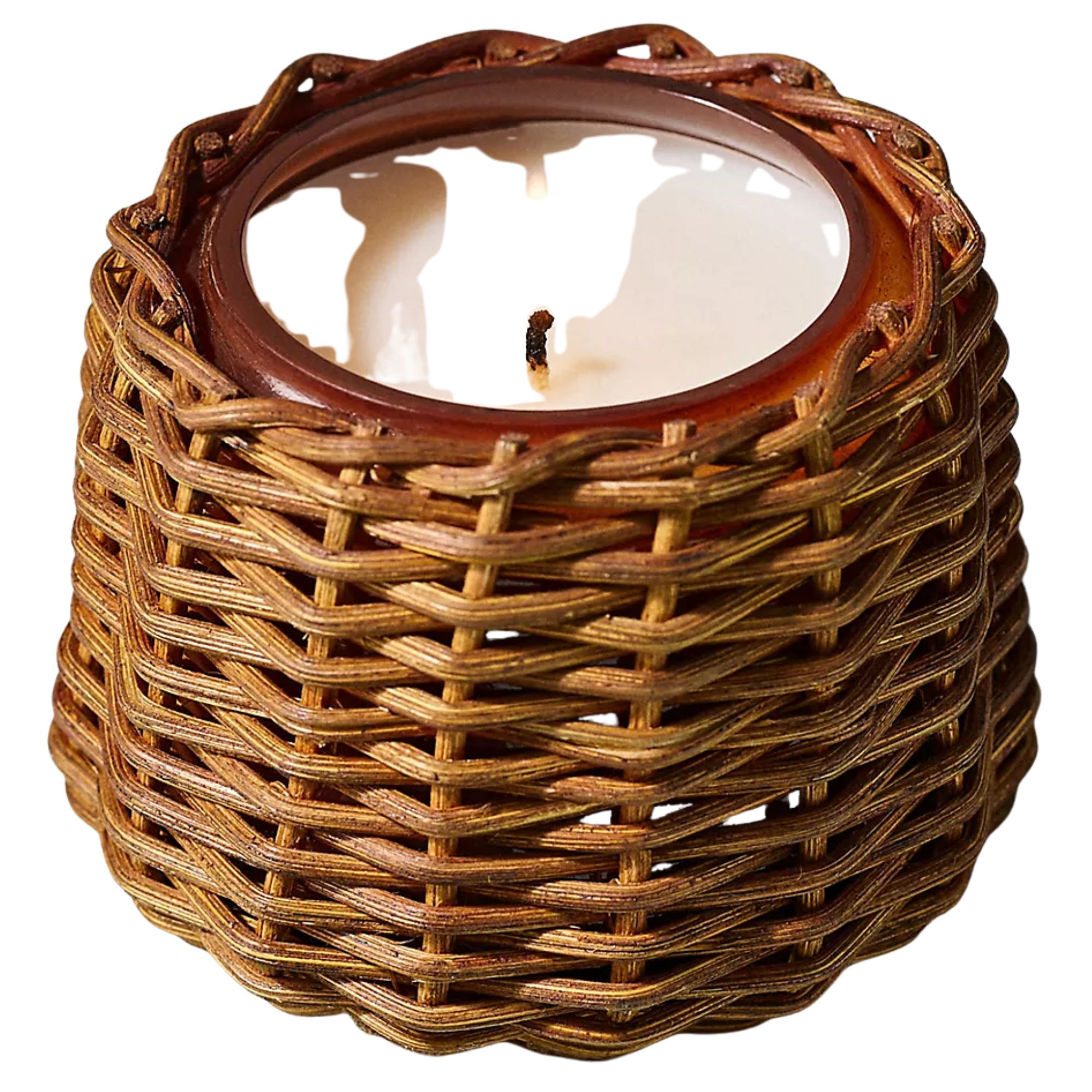 Rattan candle
