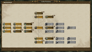 Each faction has their own tech tree, though the Orcs is a bit rudimentary.