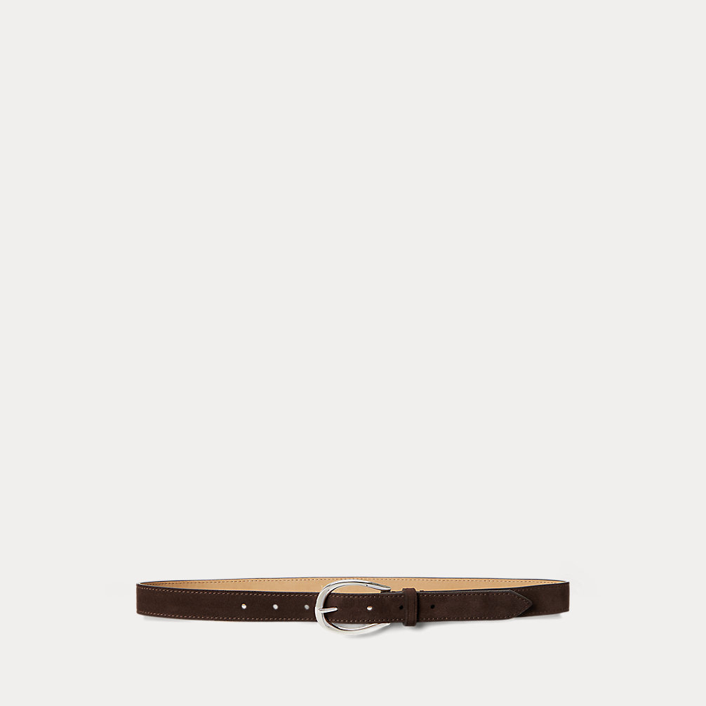 Stirrup Buckle Calfskin Suede Belt