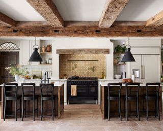 double kitchen island from fixer upper