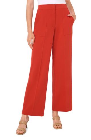 Elastic Back Wide Leg Pants