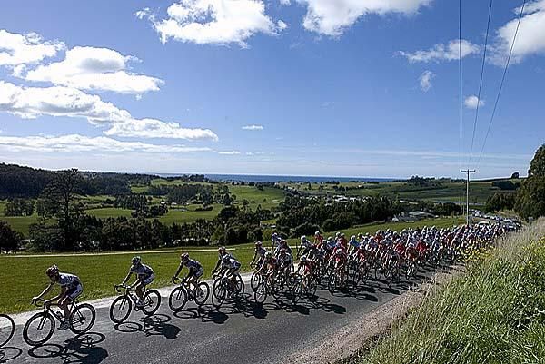 The Tour climbs its way out of Ulverstone on stage seven to Penguin on a 78.5-kilometre journey.