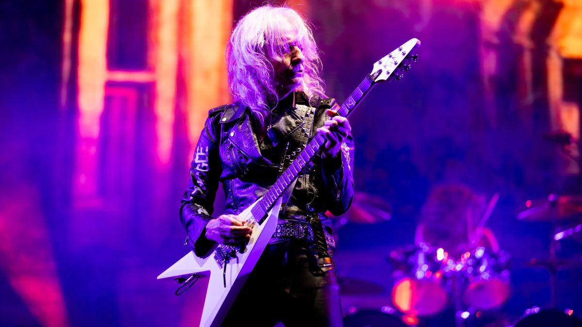 KK Downing onstage in 2023