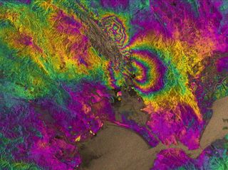Radar image of Napa Valley