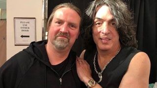 A photo of Karl Cochran (left) and Kiss guitarist Paul Stanley posted by Kiss on Instagram to announce Cochran's death on February 19. 