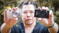 Canon PowerShot Elph 360 HS A / Canon Ixus 285 HS A being held by photographer James Artaius