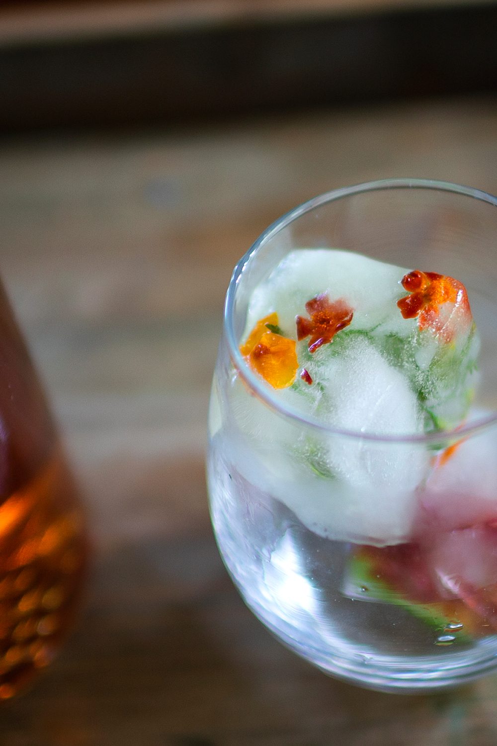 Flower ice cubes