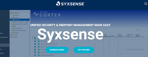 Website screenshot for Syxsense