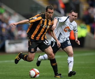 Richard Garcia playing for Hull City against Bolton Wanderers, 2009