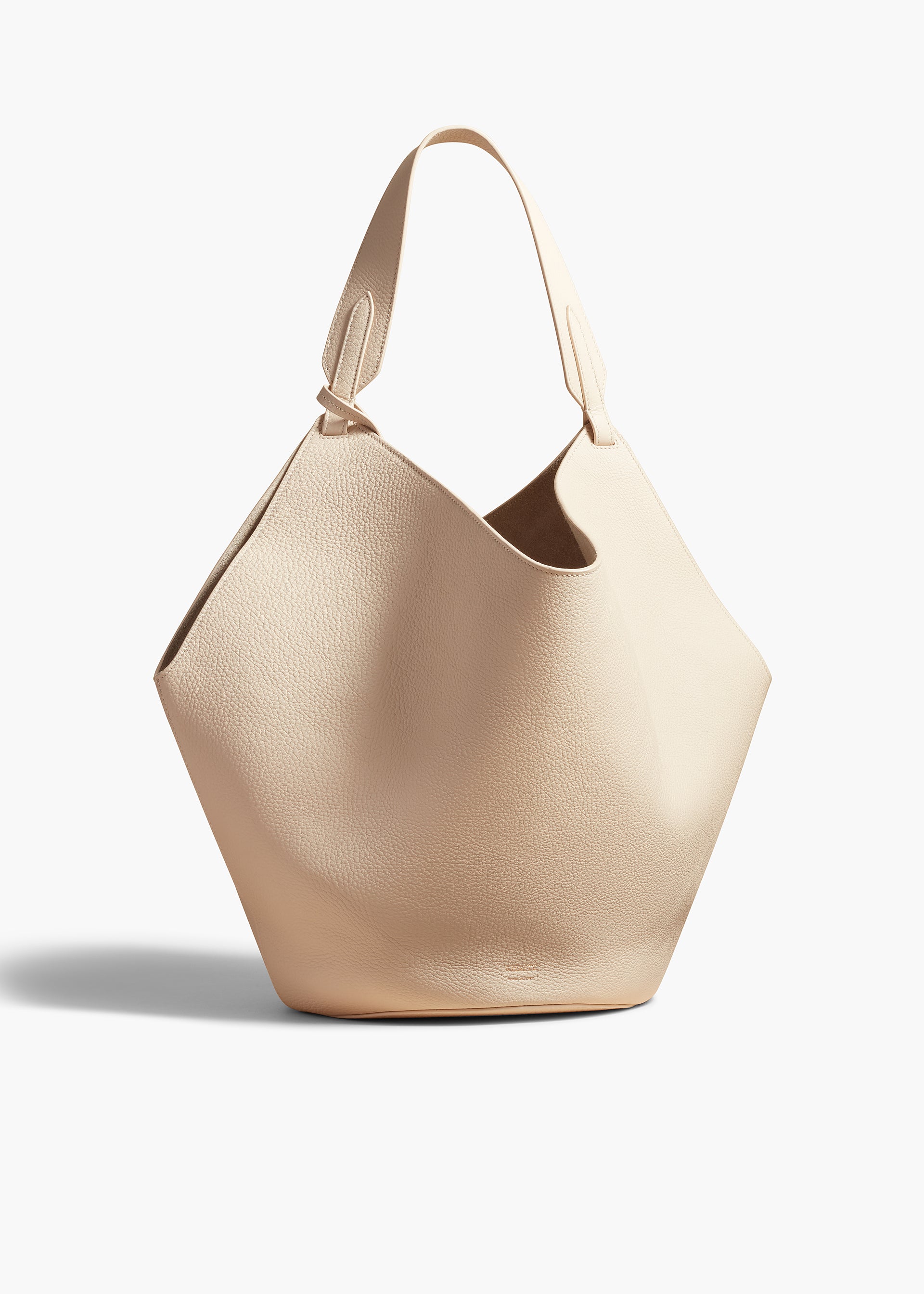 Medium Lotus Tote in Dark Ivory Pebbled Leather - O/s / Dark Ivory / 100%calfskin