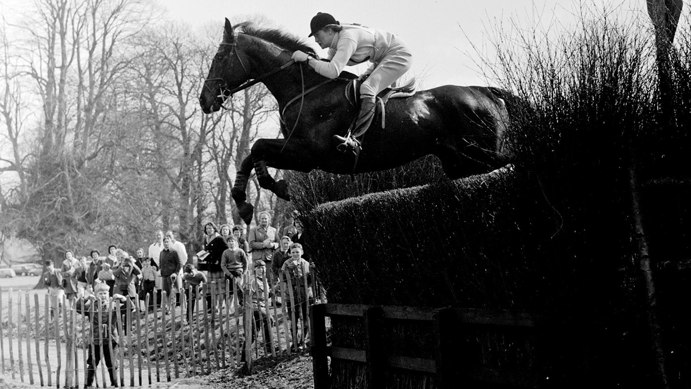 Badminton Horse Trials1962 Anneli Drummond-Hay &amp; Merely a Monarch Box31 Neg. Q Photo&copy; Badminton Horse Trials