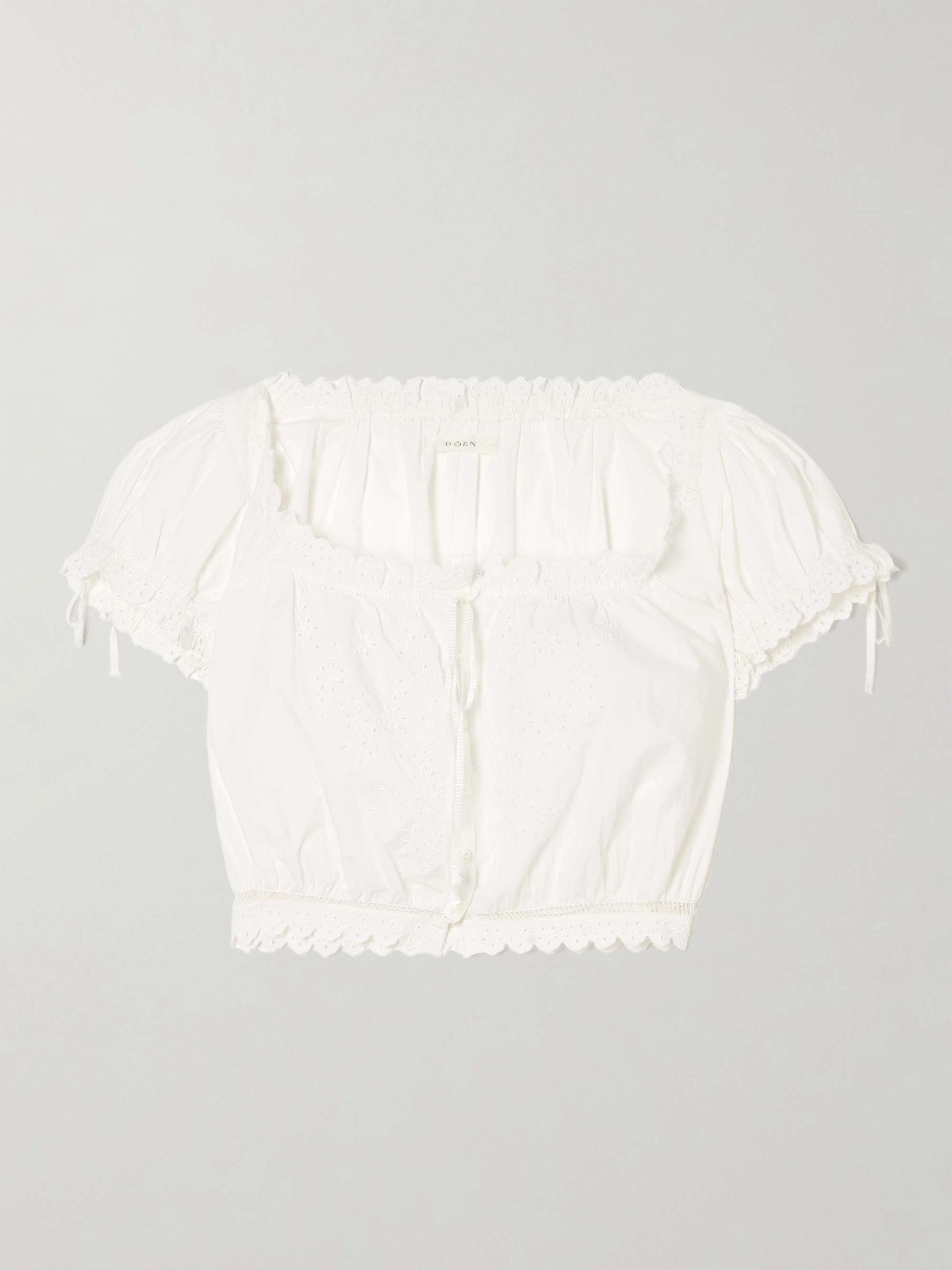 Nera Broderie Anglaise Organic Cotton Blouse