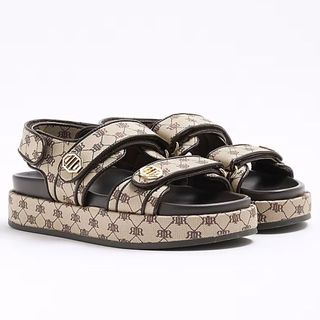 river island monogram sandals 