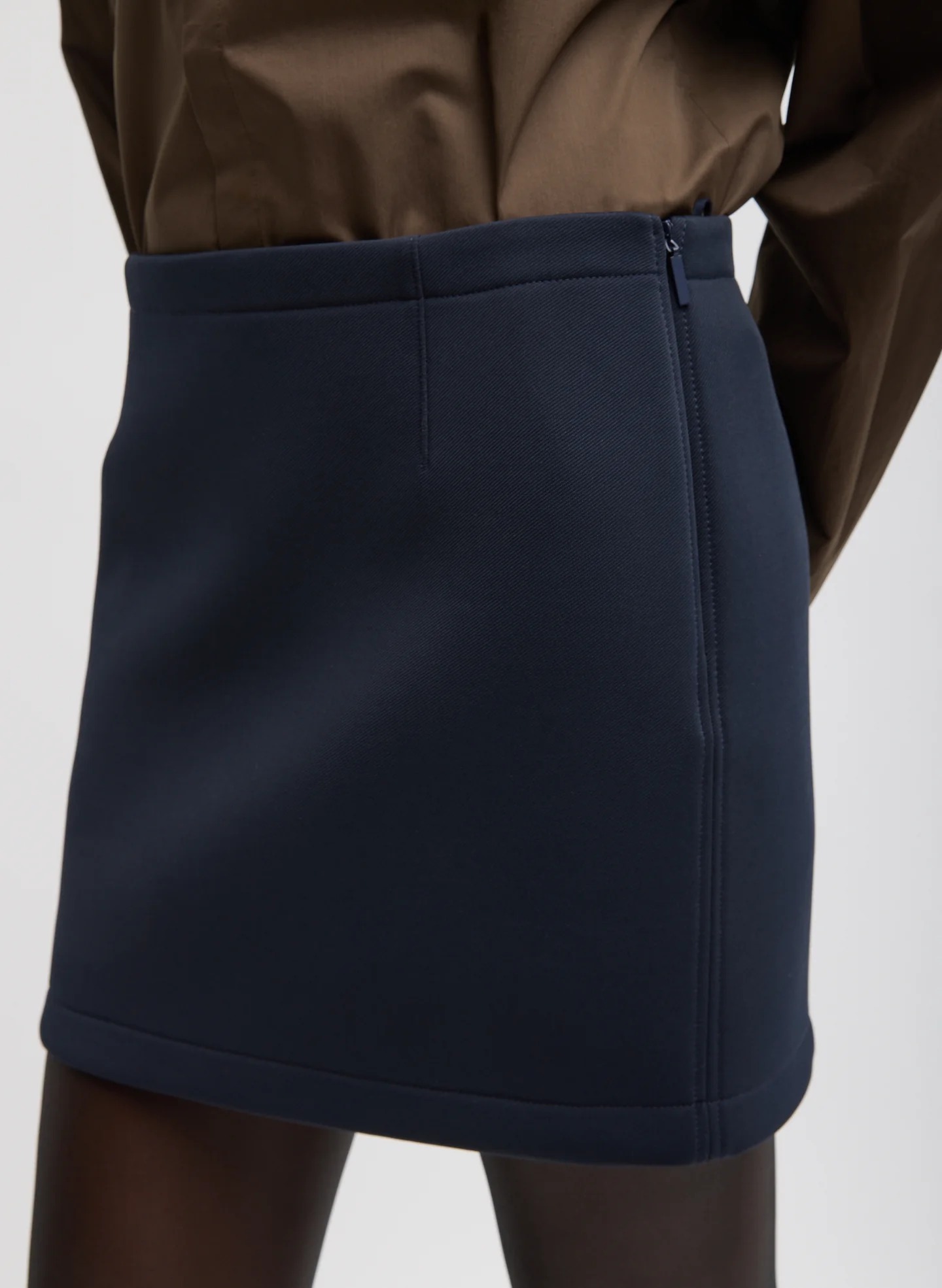 Bonded Twill Mini Skirt - Navy / 00 / F125bz5360