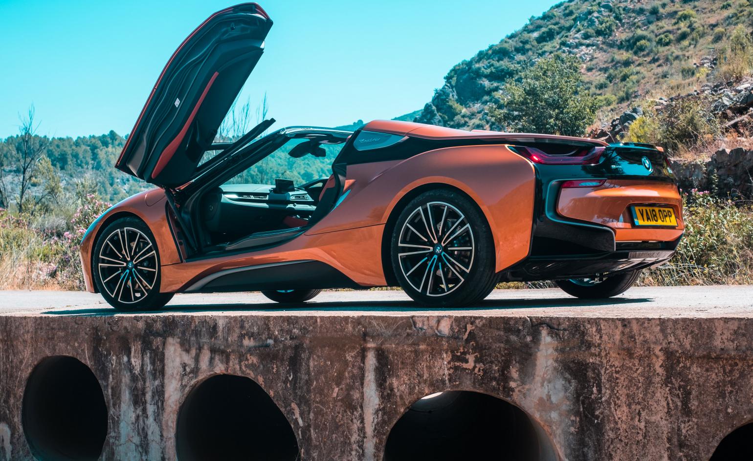 BMW i8 Roadster parked