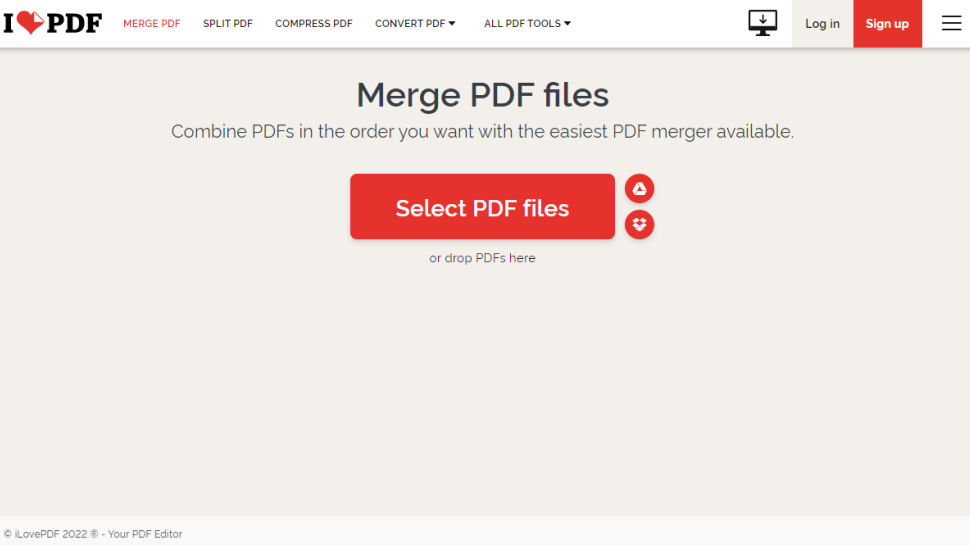 ILovePDF website screenshot