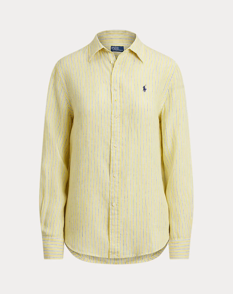 Classic Fit Striped Linen Shirt